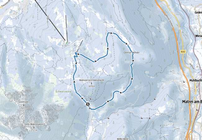 Maria Waldrast Langlaufroute