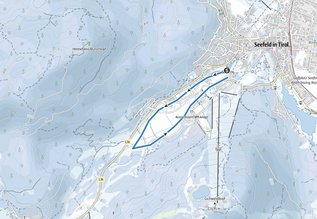 Seefeld Langlaufroute