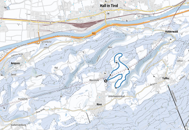 Tulfes Rinn Langlaufroute